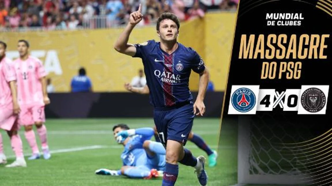Que passeio! PSG não toma conhecimento e atropela o Inter Miami de Messi com uma aula de futebol
